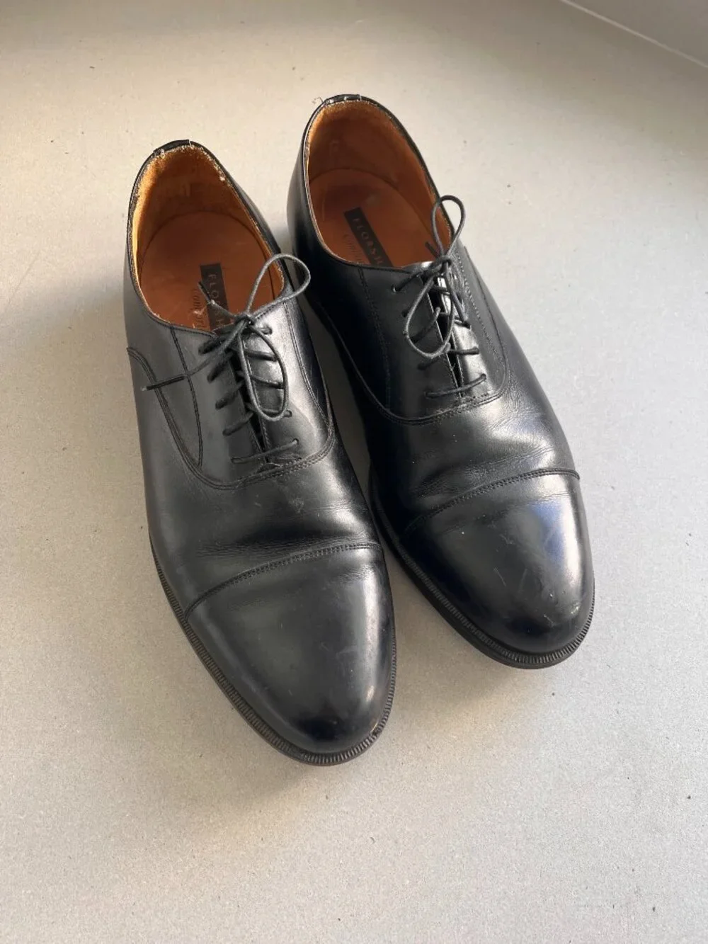 Florsheim Comfortech 20398 Black Leather Cap Toe Oxford Dress Shoes Mens Size 13